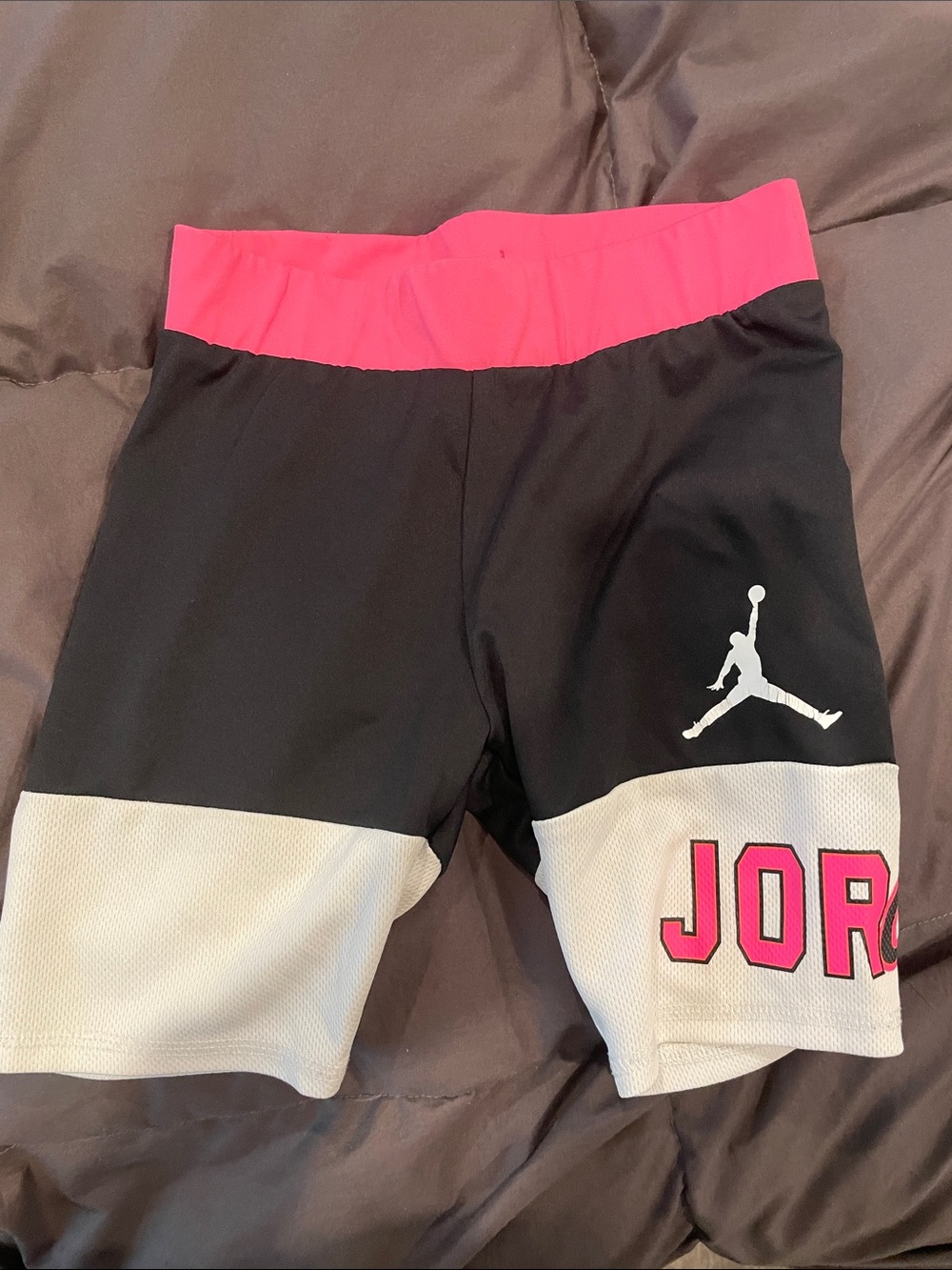 Jordan Black, Pink & White Kids' Athletic Shorts